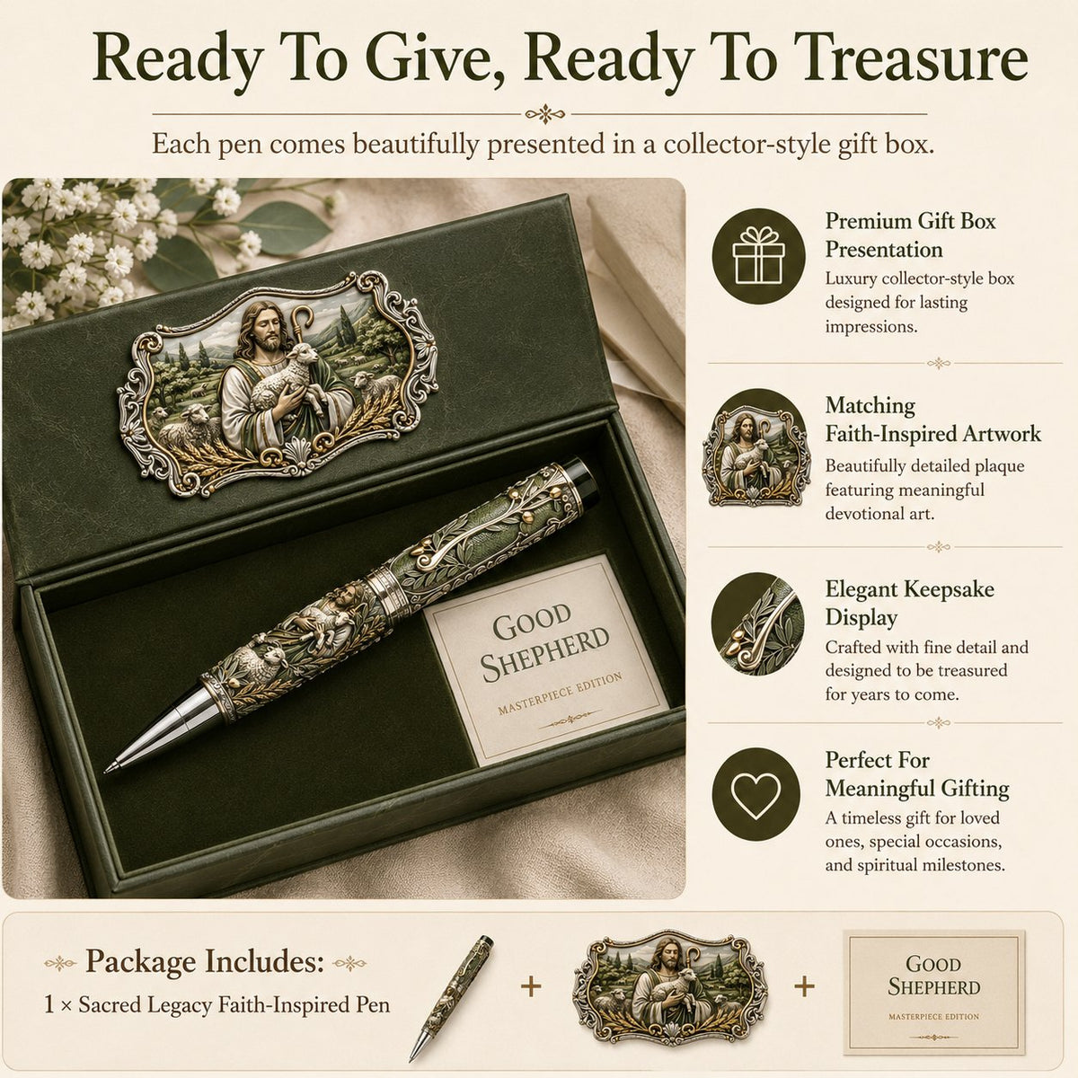 LAST DAY 49% OFF – Sacred Legacy Faith-Inspired Keepsake Pen Collection | 6 Devotional Designs for Prayer Journaling, Bible Study & Meaningful Christian Gifts