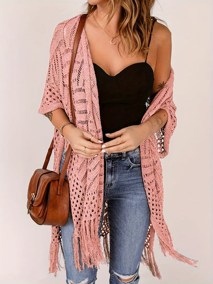 2026 Women's Lightweight Knit Cardigan Perfect for outdoor beach vacations and sun protection
