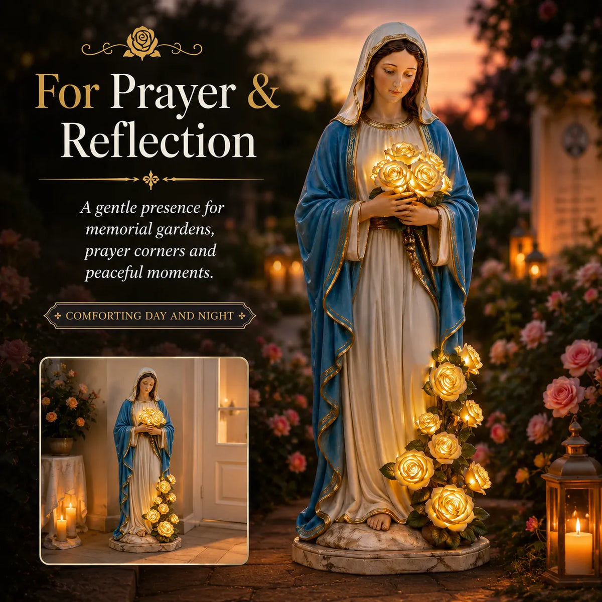Virgin Mary Garden Light