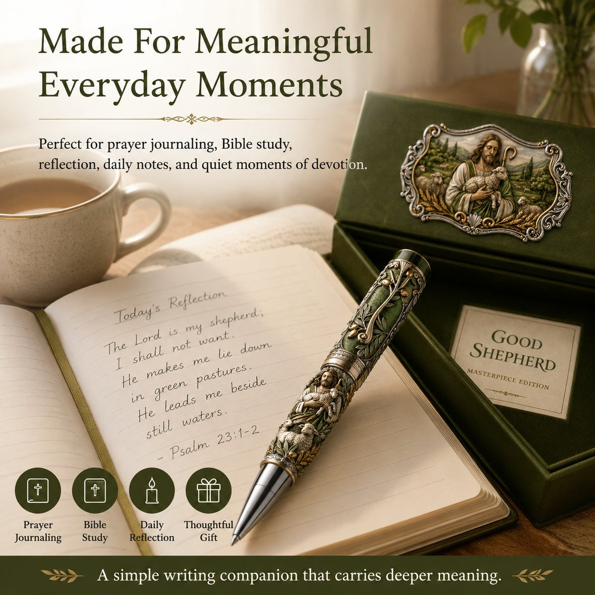 LAST DAY 49% OFF – Sacred Legacy Faith-Inspired Keepsake Pen Collection | 6 Devotional Designs for Prayer Journaling, Bible Study & Meaningful Christian Gifts