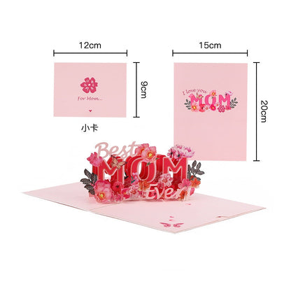 Paper Love Mother's Day Card, Happy Mothers Day Pop Up Card 3D Design