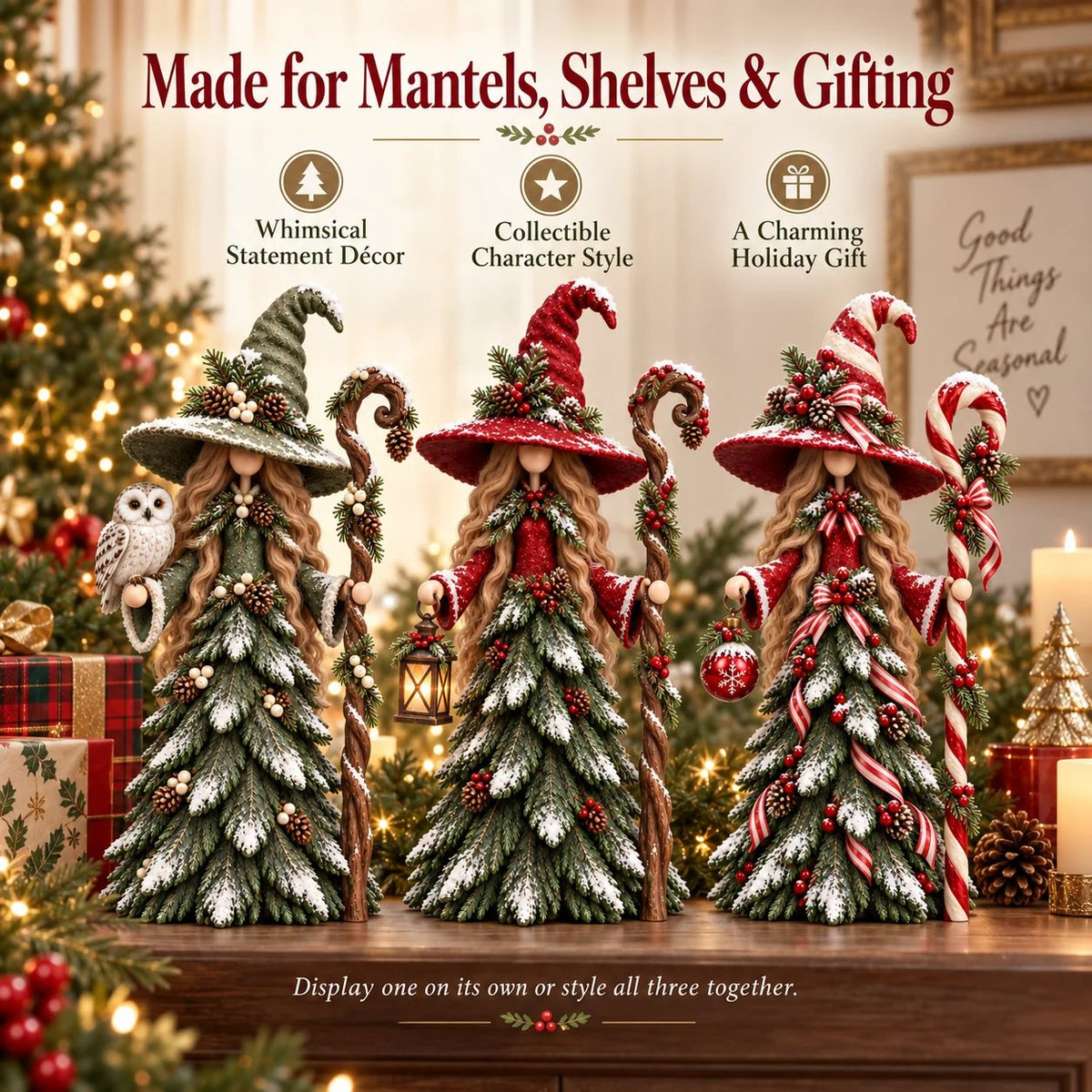 Whimsical Christmas Witch Collection | Enchanting Holiday Characters Full of Magic