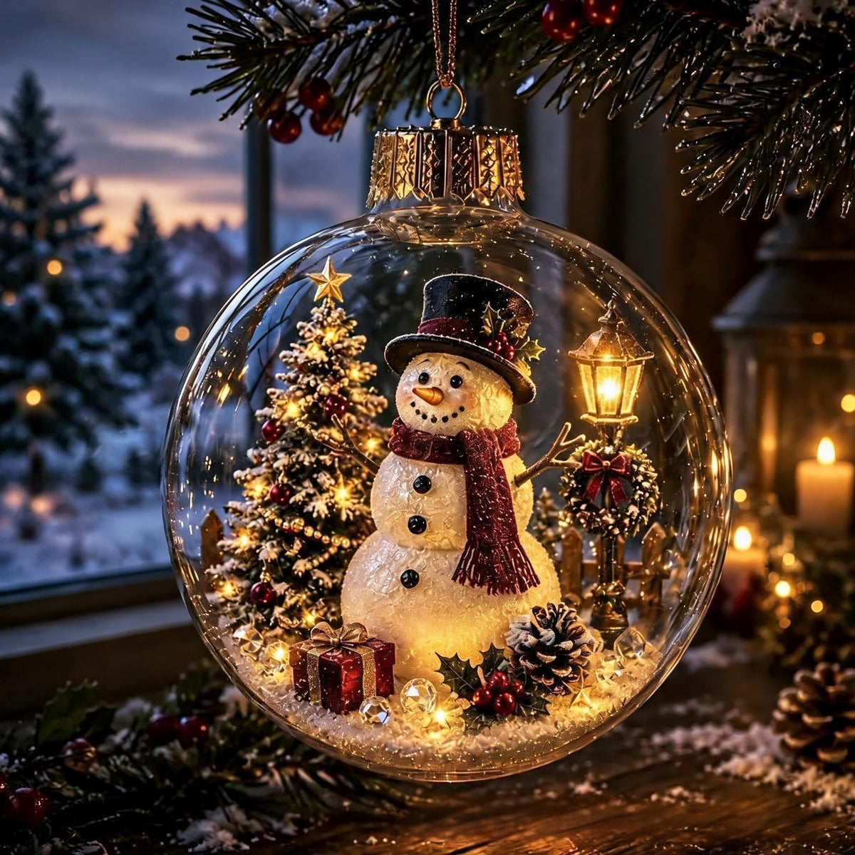 Buy 1 Get 1 FreeGlowing Christmas Diorama Ornament – A Tiny Winter World in the Palm of Your Hand