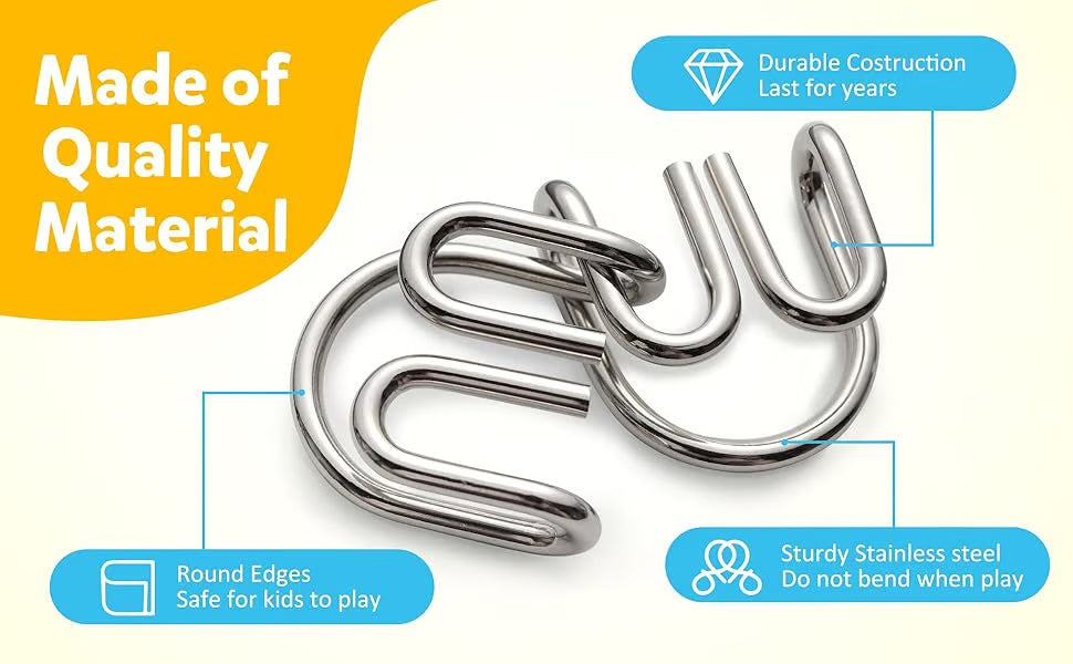Metal Puzzle Ring,Educational intellectual Toys IQ Toys,Metal Brain teaser Puzzles