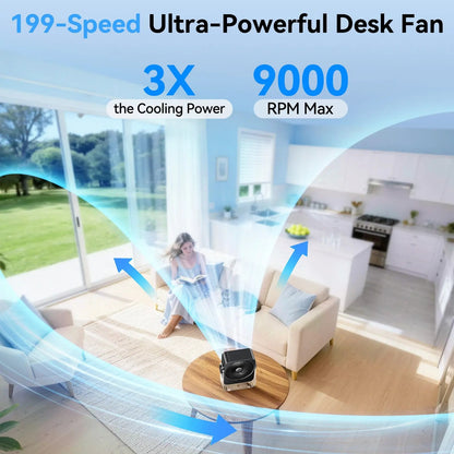 Hot Sale 50% OFF | Turbo Desk Cooling Fan | Ultra-Quiet Airflow with Digital Display