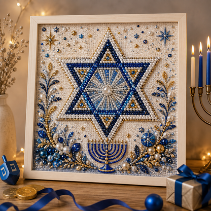 DIY Hanukkah Pearl Art Kit | 8 Festive Designs