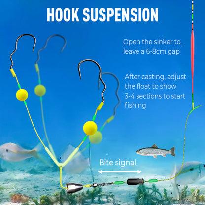 Angler's Favorite Double-Hook Bottom Rig – Enhanced Hooking Power & Smooth Retrieval