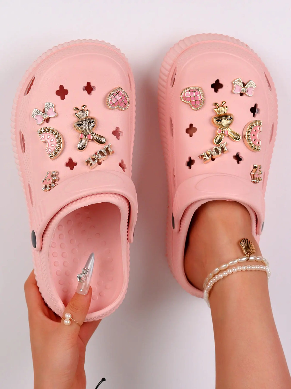 Women's Cartoon Print EVA Sandals – Minimalist, Cut-Out, Lightweight