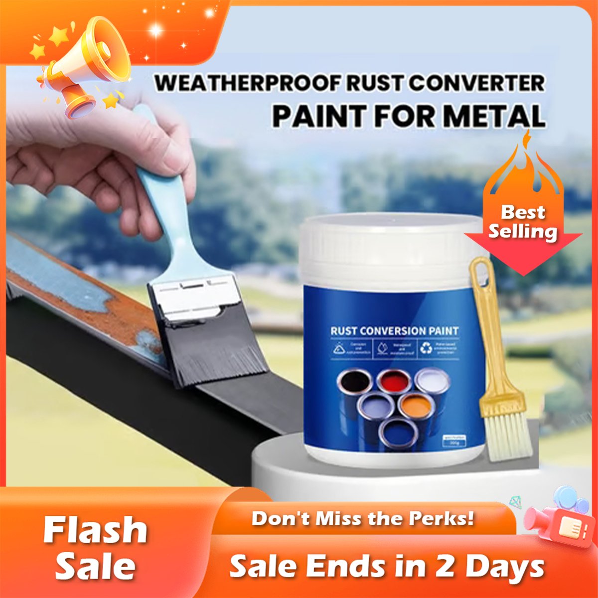2026 New Arrival Waterproof Rust RemoverSolve fading, leaking, peeling and rusting