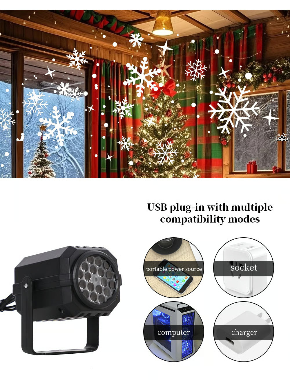 LED Christmas Projection Lamp – 16 Patterns of Pure Holiday Magic!