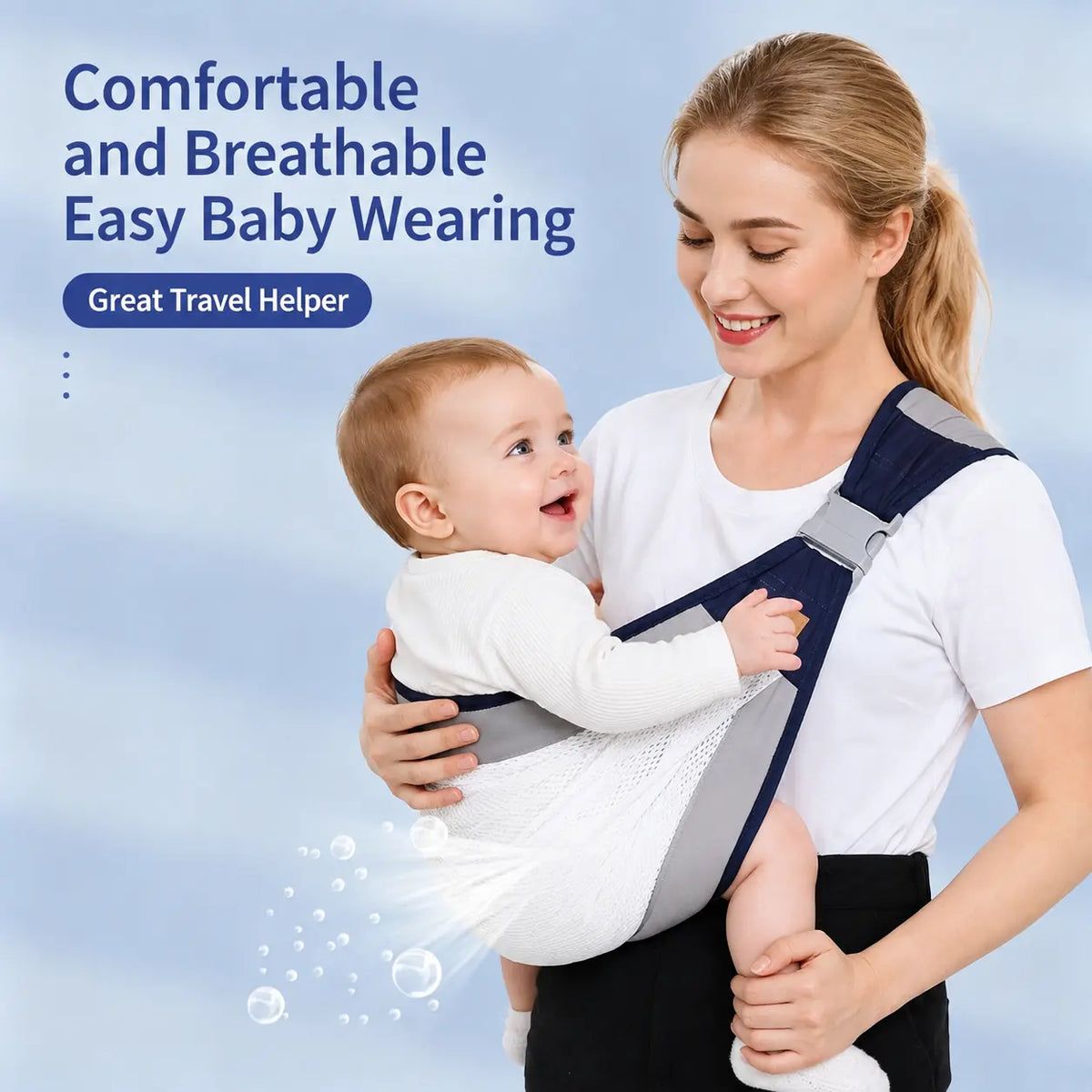 Adjustable Single-Shoulder Portable Strap, Lightweight Breathable Mesh Hip Bag Strap
