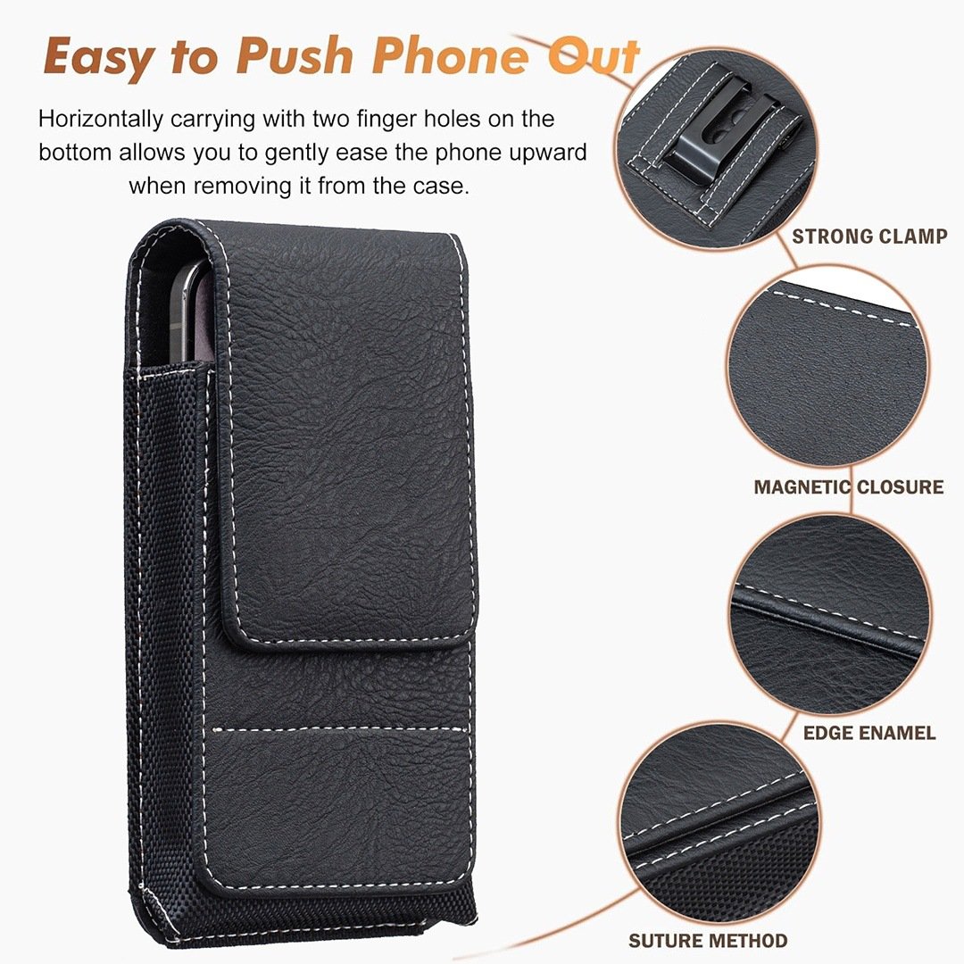Big Discount | Waist Belt Cell Phone Pouch Multi-Pocket Leather Card Holder