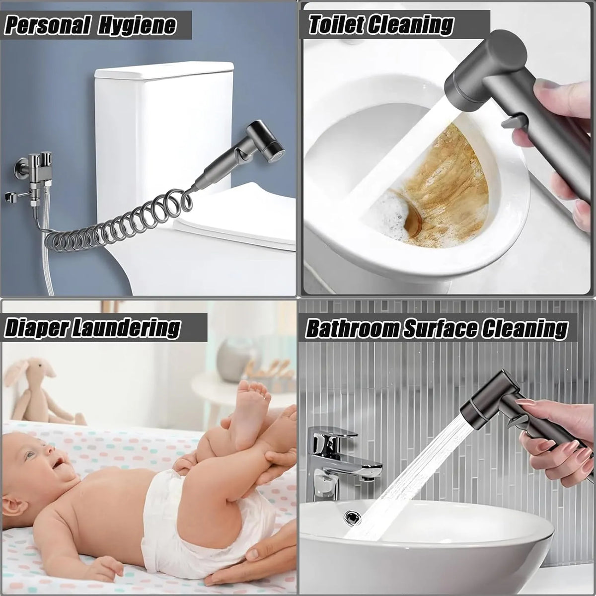 Last Day 50% OFF 1-In-2-Handheld Out Dual Control Valve Bidet Sprayer for Toilet
