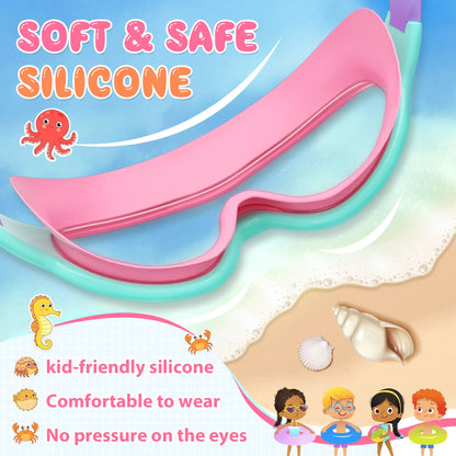 Season Hot Seller! Summer Must-Have 2-Pack Kids Swim Goggles
