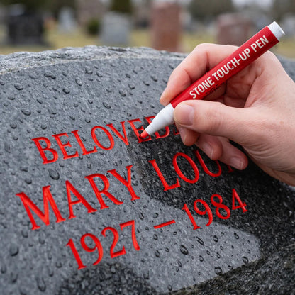 Golden Tombstone Marker Pen for Restoring Faded Grave Inscriptions