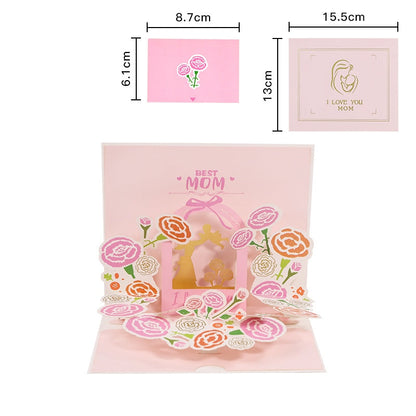 Paper Love Mother's Day Card, Happy Mothers Day Pop Up Card 3D Design