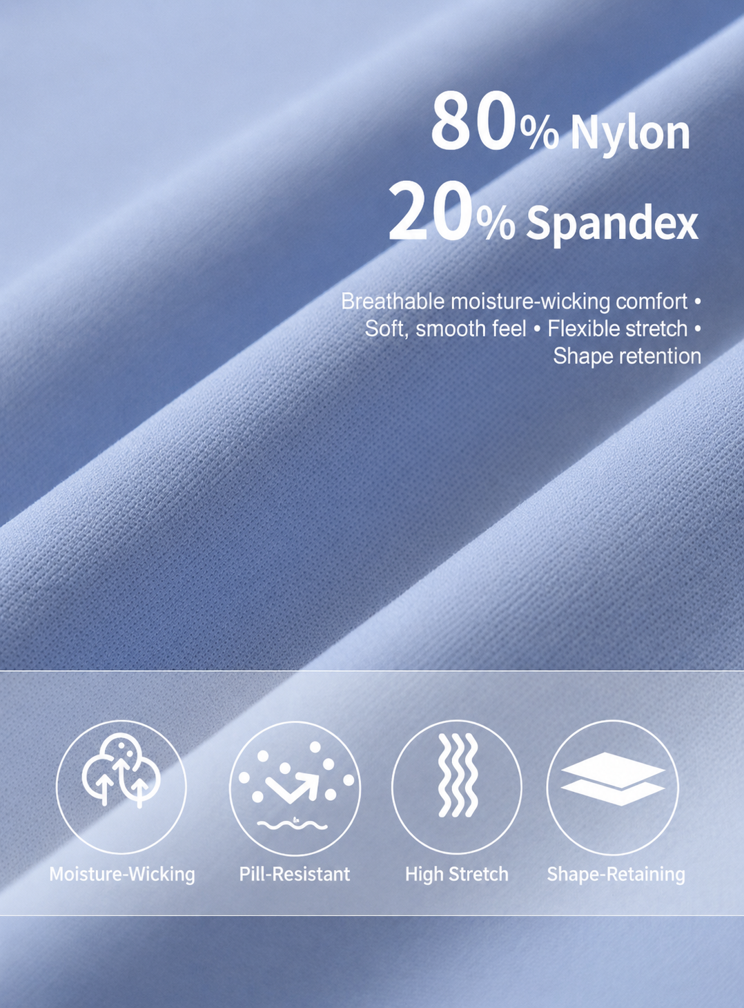 ElaraMove 80 percent nylon and 20 percent spandex fabric benefits