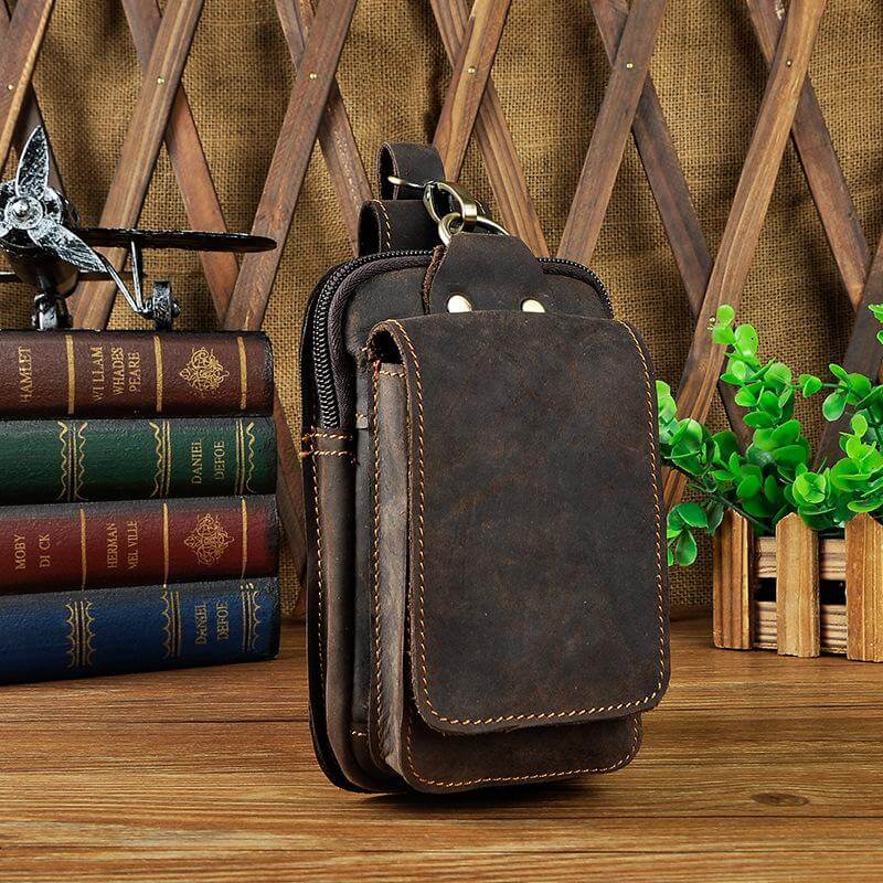 Men's Premium Leather Belt Pouch