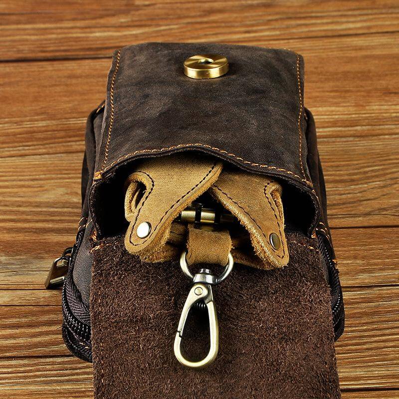 Men's Premium Leather Belt Pouch