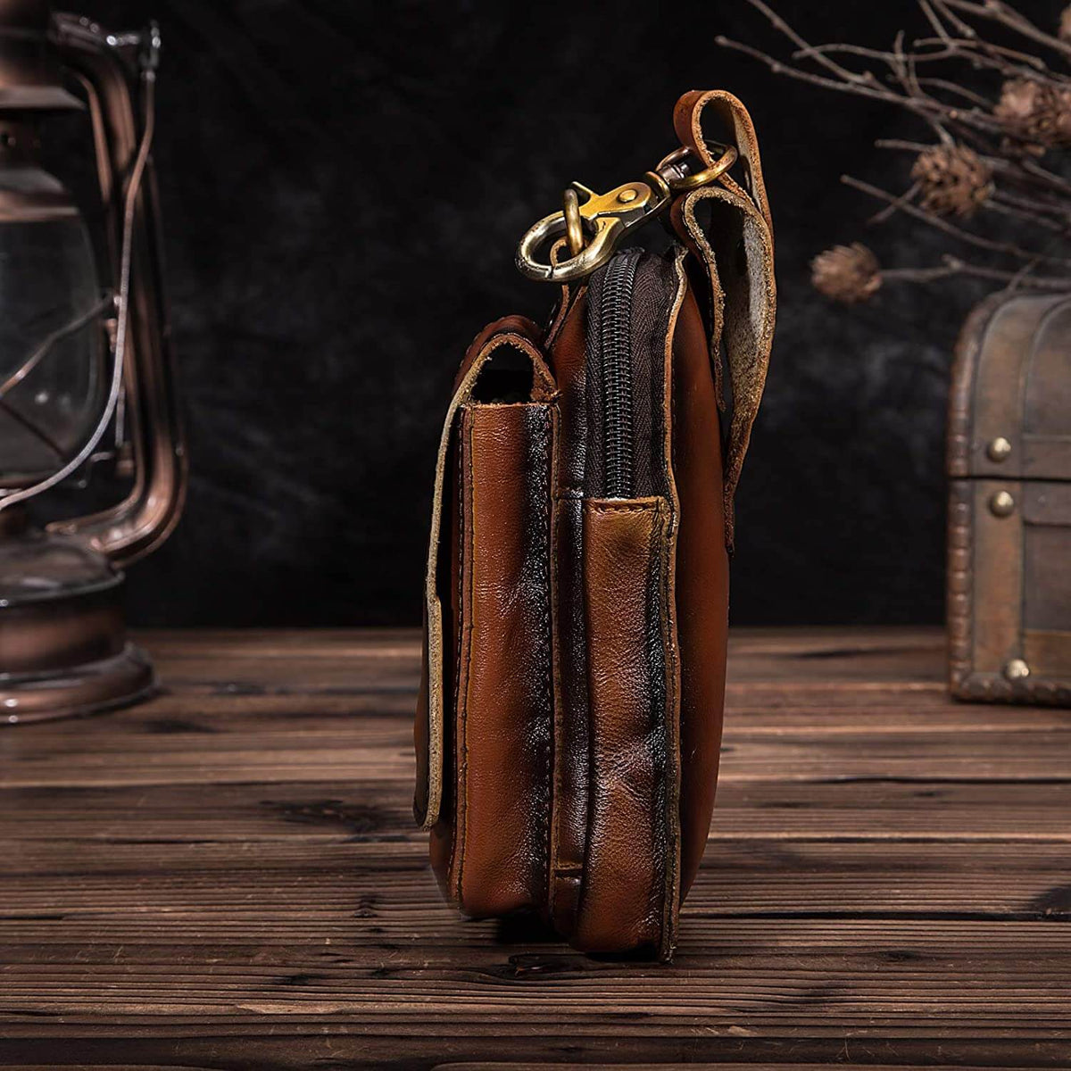 Men's Premium Leather Belt Pouch