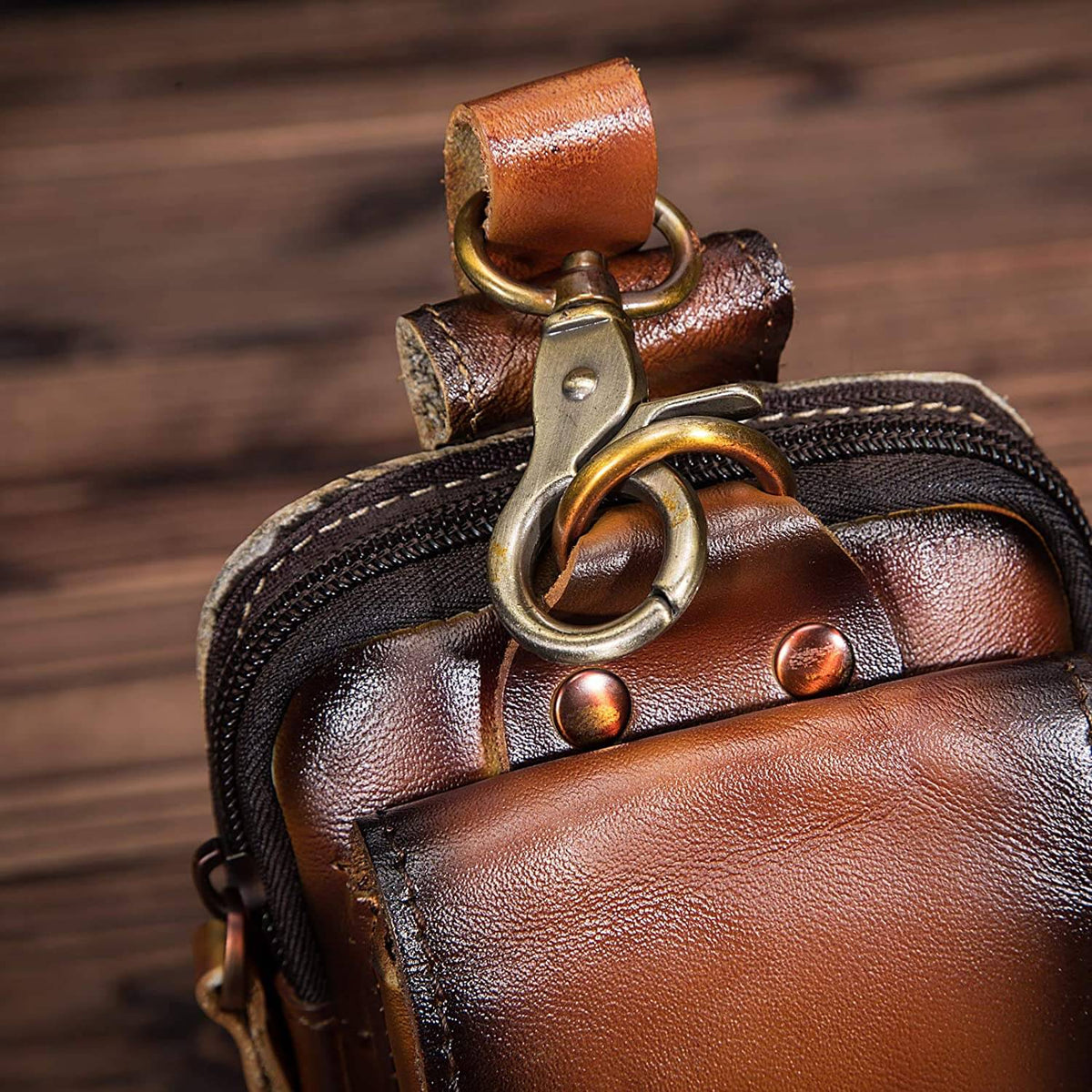 Men's Premium Leather Belt Pouch