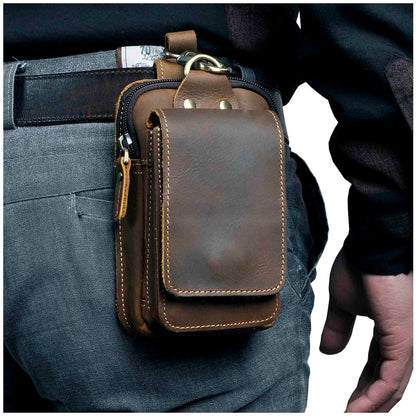Men's Premium Leather Belt Pouch