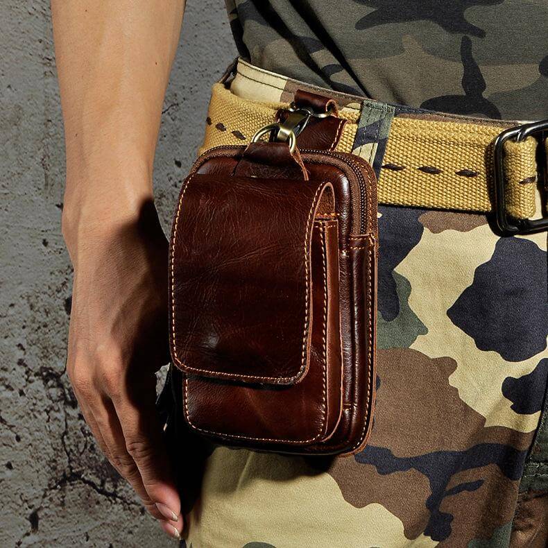 Men's Premium Leather Belt Pouch