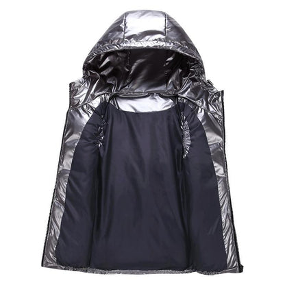 Elegant Unisex Quilted Vest with Hood