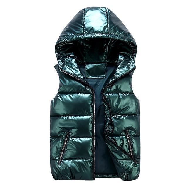 Elegant Unisex Quilted Vest with Hood