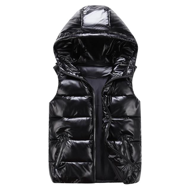 Elegant Unisex Quilted Vest with Hood