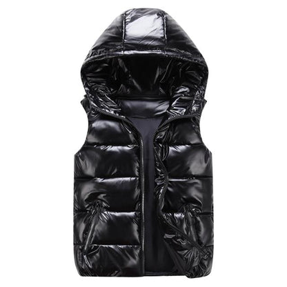 Elegant Unisex Quilted Vest with Hood