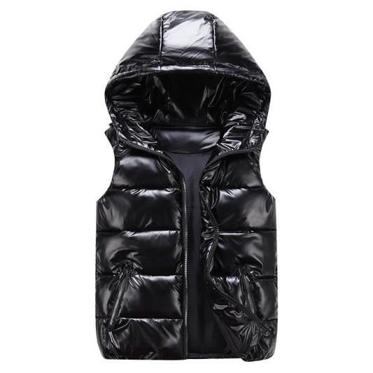 Elegant Unisex Quilted Vest with Hood