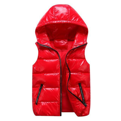 Elegant Unisex Quilted Vest with Hood