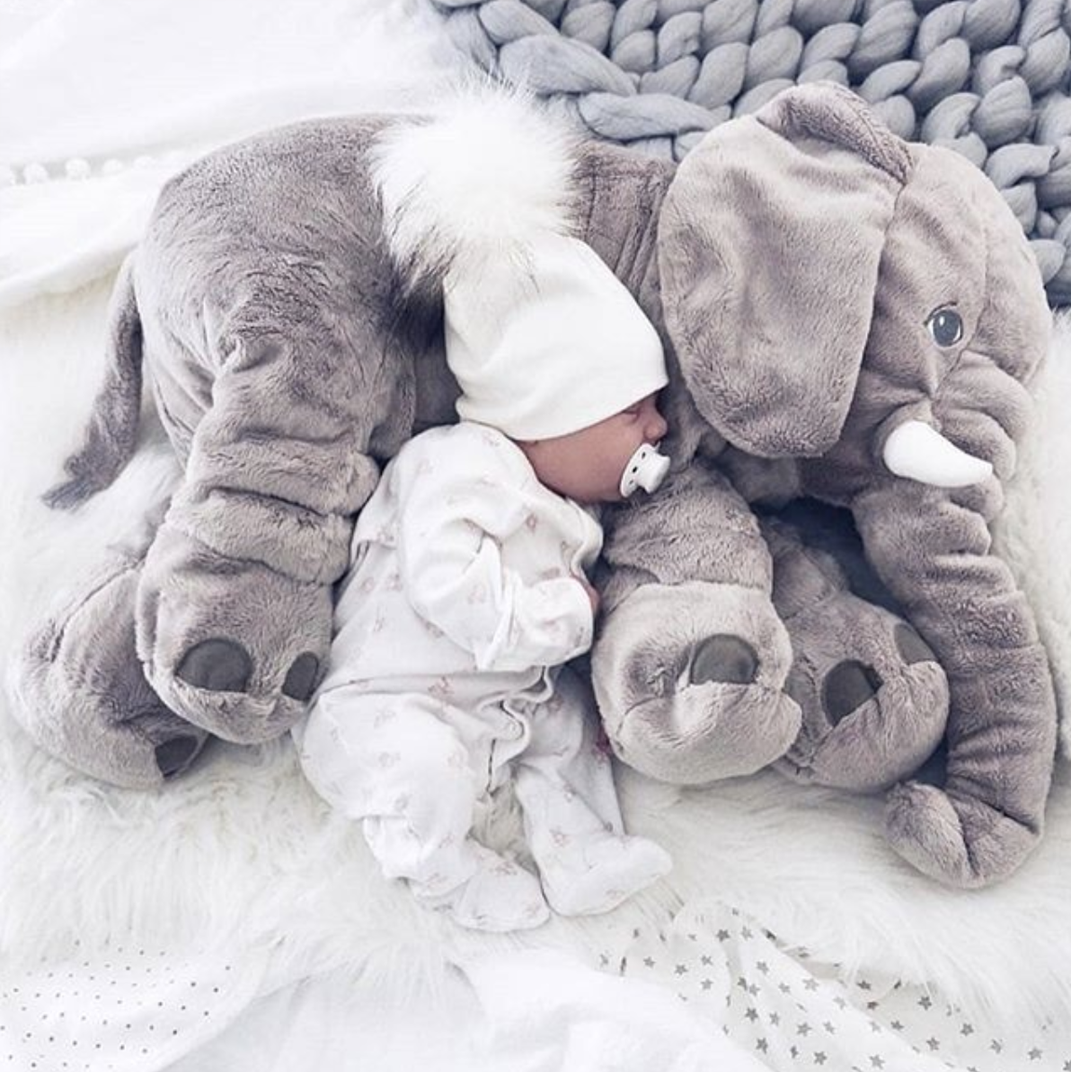 Elephant Pillow Toy | Big Cuddly Plush for Kids & Babies
