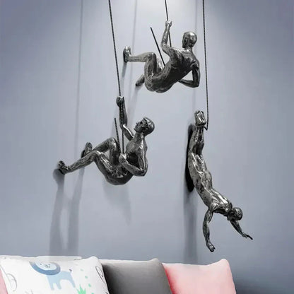 ElevéArt Luxe Wall Decoration Set | Creative Climbing Man for Unique Interior Accents