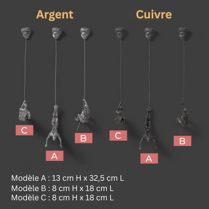 ElevéArt Luxe Wall Decoration Set | Creative Climbing Man for Unique Interior Accents