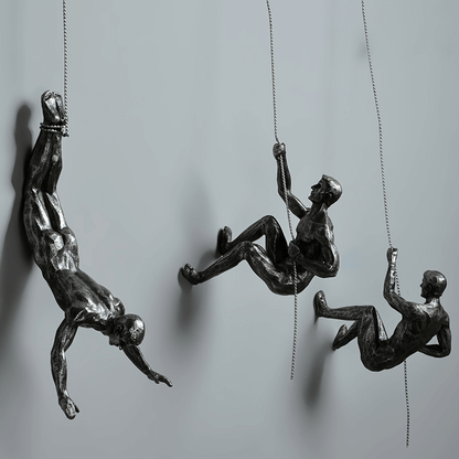 ElevéArt Luxe Wall Decoration Set | Creative Climbing Man for Unique Interior Accents