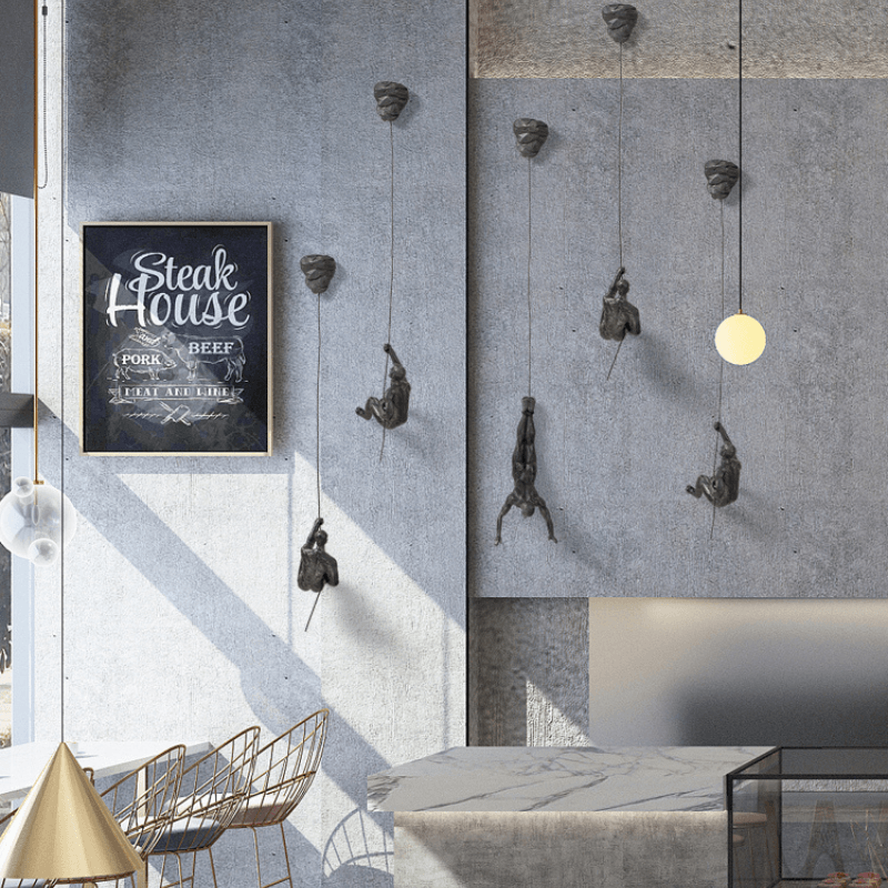 ElevéArt Luxe Wall Decoration Set | Creative Climbing Man for Unique Interior Accents