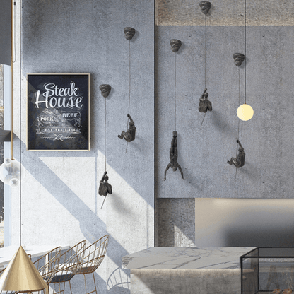 ElevéArt Luxe Wall Decoration Set | Creative Climbing Man for Unique Interior Accents