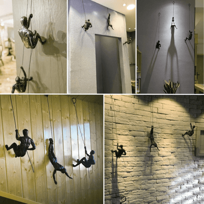 ElevéArt Luxe Wall Decoration Set | Creative Climbing Man for Unique Interior Accents
