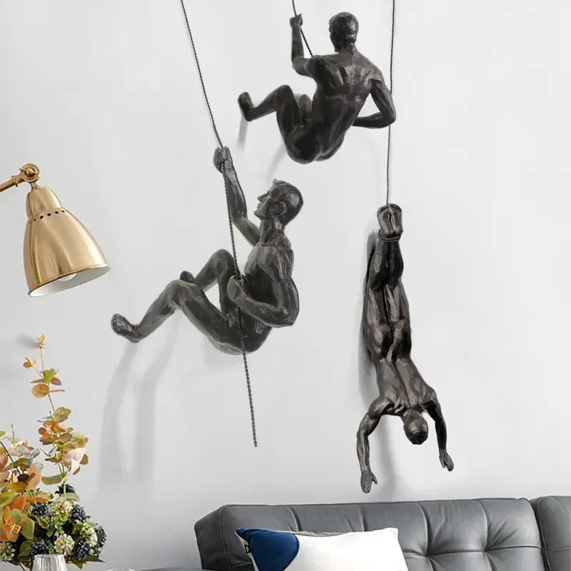 ElevéArt Luxe Wall Decoration Set | Creative Climbing Man for Unique Interior Accents
