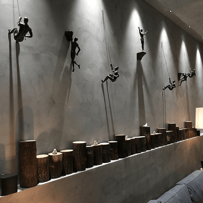 ElevéArt Luxe Wall Decoration Set | Creative Climbing Man for Unique Interior Accents