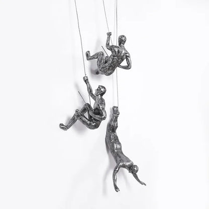 ElevéArt Luxe Wall Decoration Set | Creative Climbing Man for Unique Interior Accents