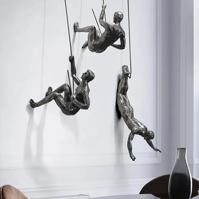 ElevéArt Luxe Wall Decoration Set | Creative Climbing Man for Unique Interior Accents