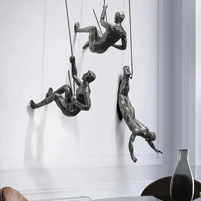 ElevéArt Luxe Wall Decoration Set | Creative Climbing Man for Unique Interior Accents