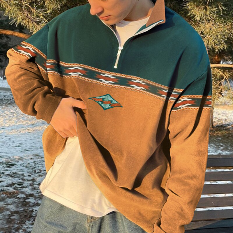 Elijah - Half Zip Sweater with High Collar Elijah