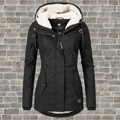 Women's Cozy Hooded Pleated Winter Coat