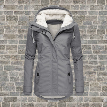 Women's Cozy Hooded Pleated Winter Coat