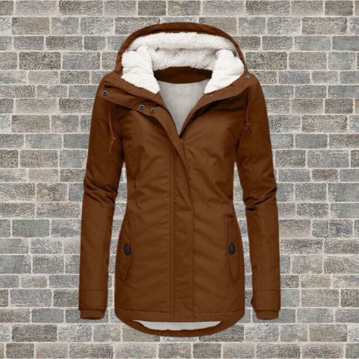 Women's Cozy Hooded Pleated Winter Coat