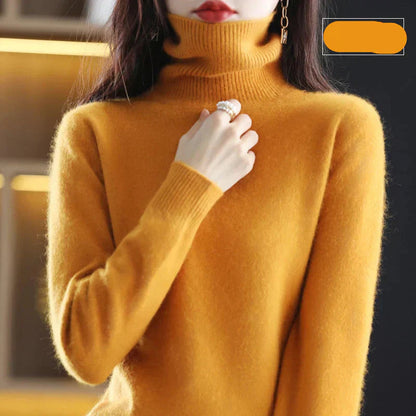 Emma High Neck Pure 100% Cashmere Sweater: for Autumn and Winter